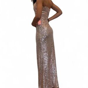 Emerald Sundae Strapless Sequin Dress - Gold